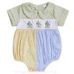 Body Bebê Bordado Náutico de Barquinho - Clássico e Retrô - Boutique Baby Kids