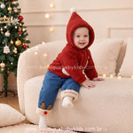 Calça Bebê Jeans Natalina Forrada Rena Christmas - Boutique Baby Kids