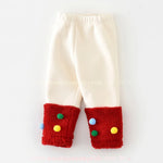 Calça Bebê Natalina com Barra Peludinha e Pompons - Boutique Baby Kids