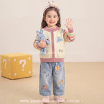 Calça Infantil Jeans Jardim Colorê com Flores - Boutique Baby Kids