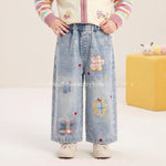 Calça Infantil Jeans Jardim Colorê com Flores - Boutique Baby Kids
