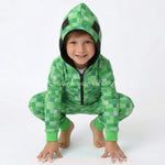 Jaqueta e Calça Infantil Minecraft Creeper Estampa Pixel Verde - Boutique Baby Kids