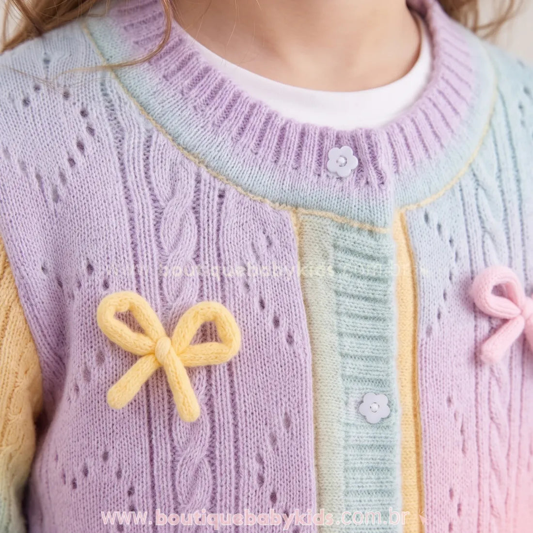 Cardigan Infantil Doce Aquarela