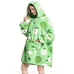 Cobertor de Vestir Adulto Maçã Verde Oversized com Capuz - Boutique Baby Kids