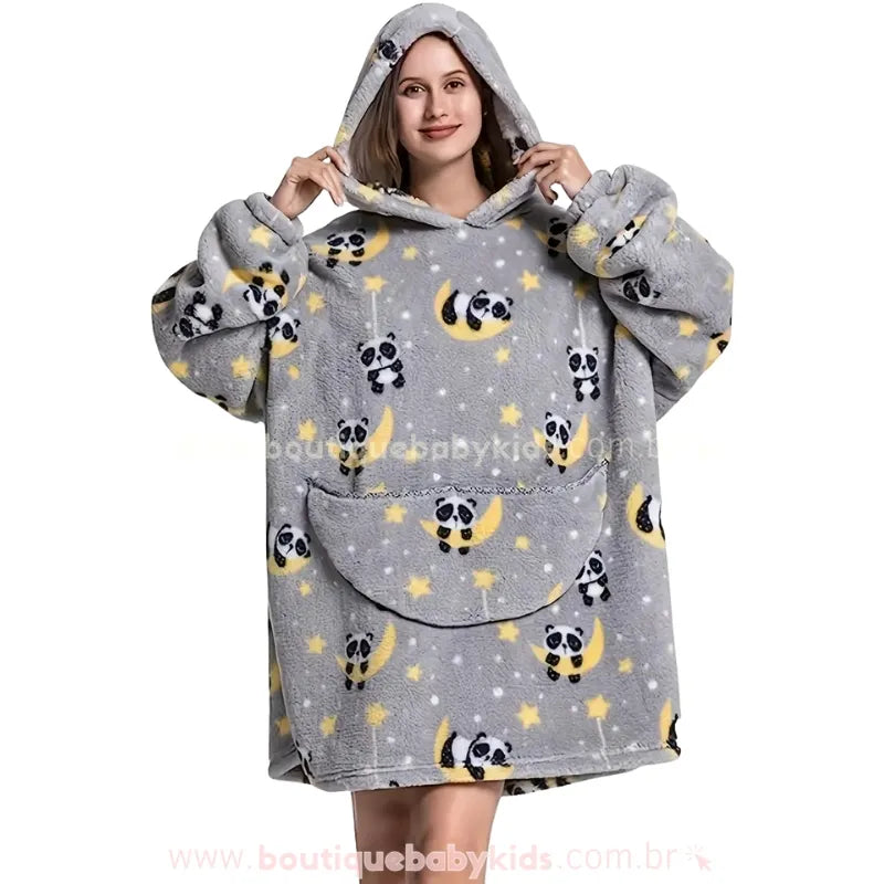 Cobertor de Vestir Adulto Panda Sonhador