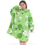 Cobertor de Vestir Infantil Maçã Verde Oversized com Capuz - Boutique Baby Kids