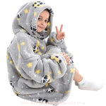 Cobertor de Vestir Infantil Ursinho Panda Sonhador Oversized Cinza com Capuz - Boutique Baby Kids