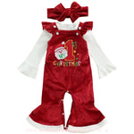 Conjunto Bebê 'My First Christmas' em Veludo Vermelho - Boutique Baby Kids 