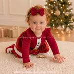 Conjunto Bebê Pequena Mamãe Noel com Body e Saia - Boutique Baby Kids