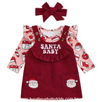 Conjunto Bebê Temático de Natal 'Santa Baby' com Faixa - Boutique Baby Kids