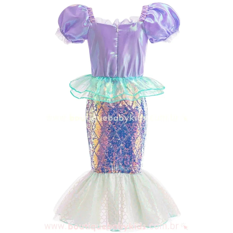 Conjunto Infantil Temático Sereia Brilho do Mar