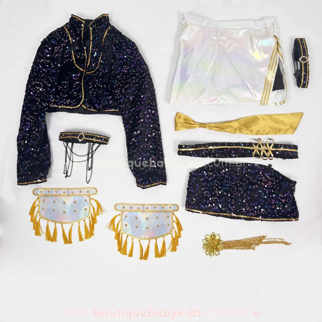 Fantasia Infantil Guerreiras do K-pop Mira Huntrix com Paetês Luxo - Boutique Baby Kids