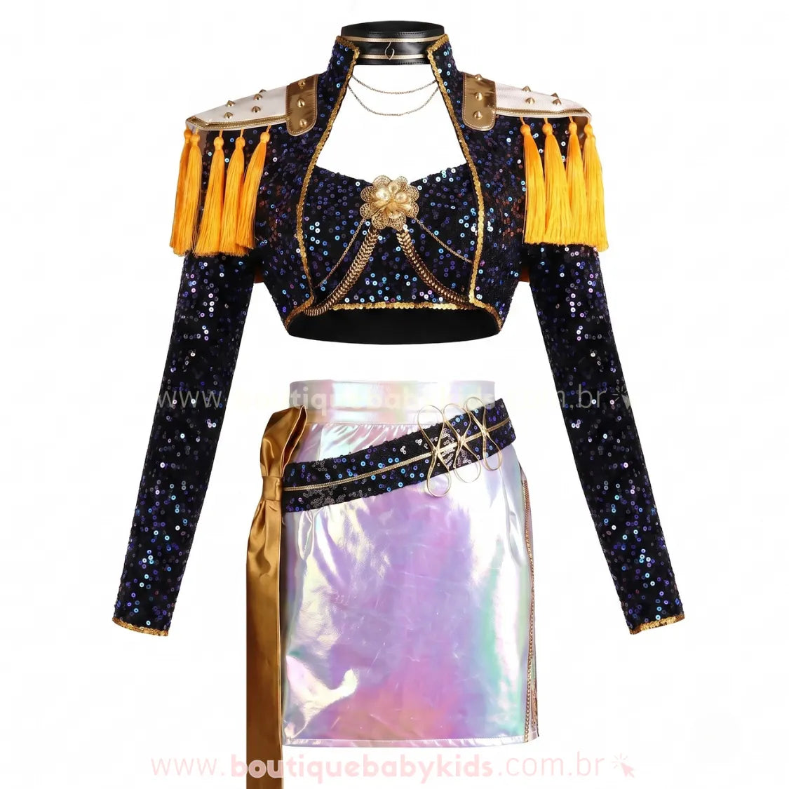Fantasia Infantil Guerreiras do K-pop Mira Huntrix com Paetês Luxo - Boutique Baby Kids