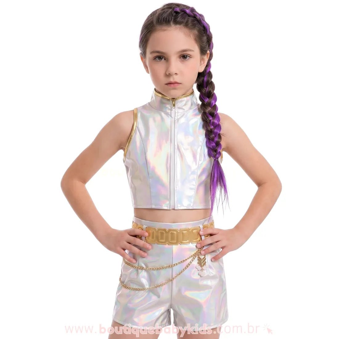 Fantasia Infantil Guerreiras do K-pop Rumi Hologram – Edição Limitada Luxo - Boutique Baby Kids