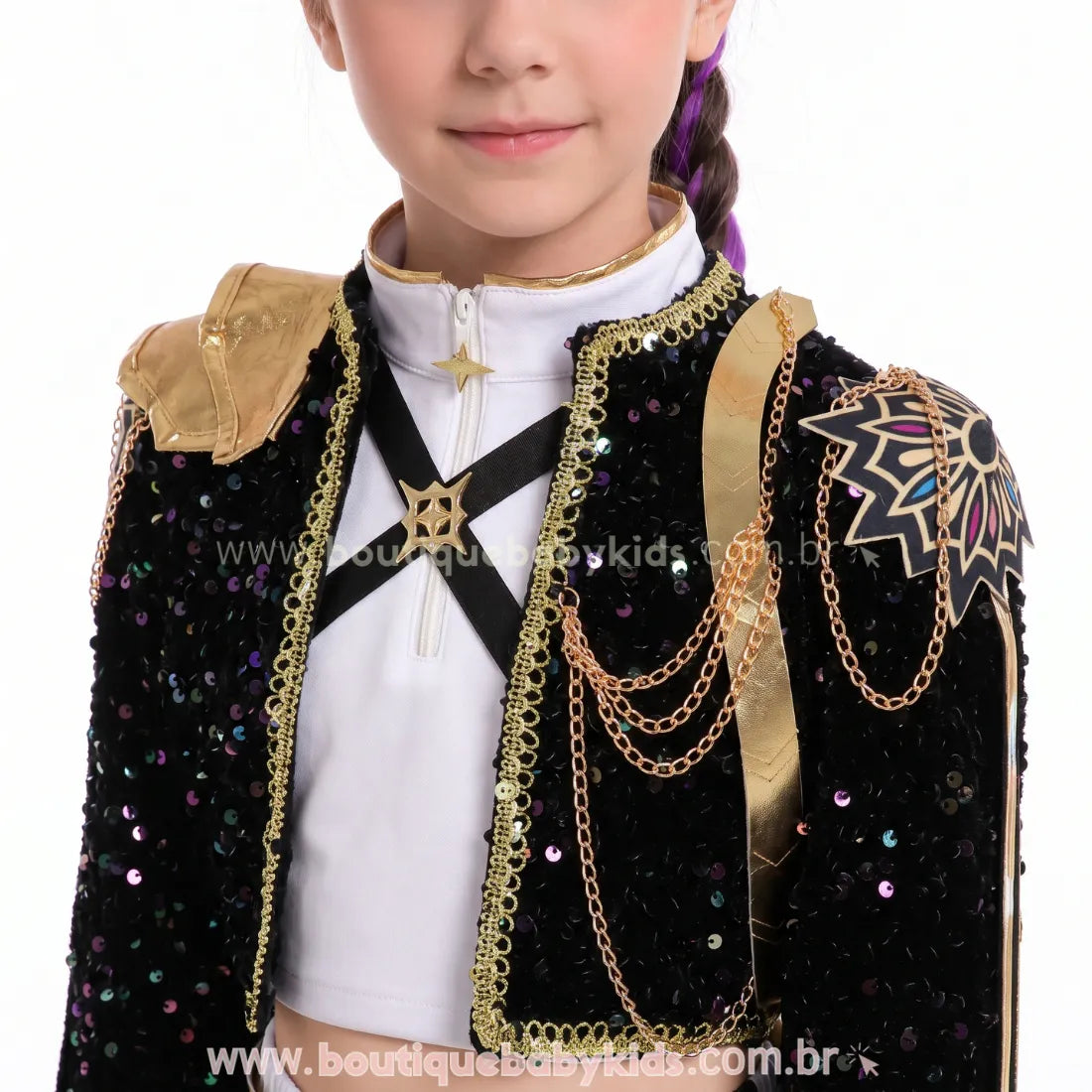 Fantasia Infantil Guerreiras do K-pop Rumi Huntrix Onyx - Boutique Baby Kids