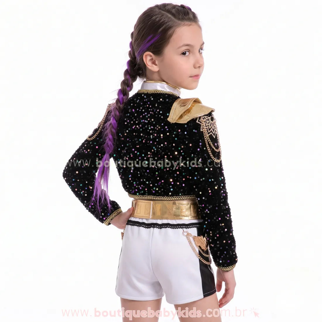 Fantasia Infantil Guerreiras do K-pop Rumi Huntrix Onyx - Boutique Baby Kids