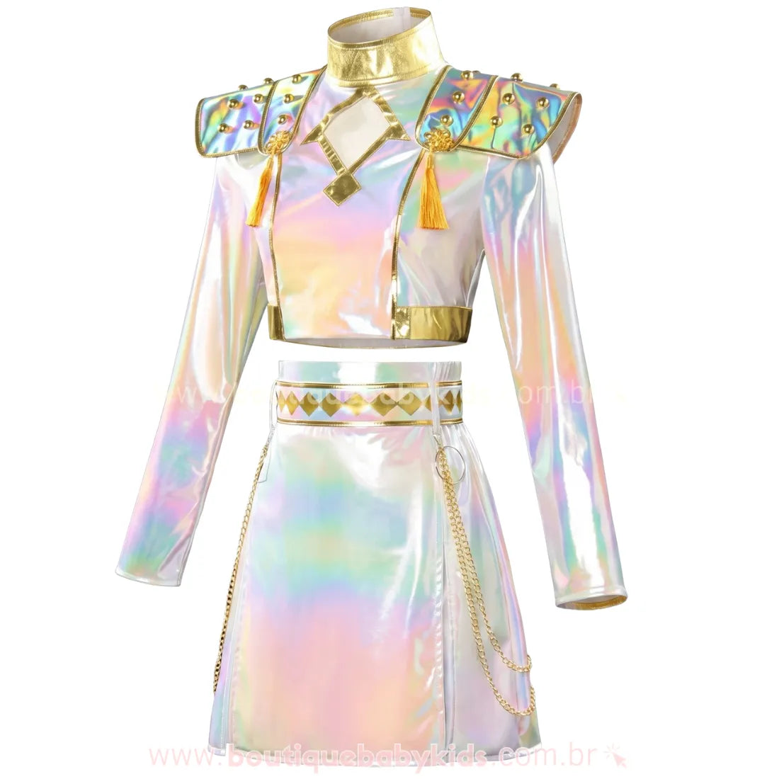 Fantasia Infantil Guerreiras do K-pop Zoey Hologram Luxo - Edição Limitada - Boutique Baby Kids