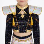 Fantasia Infantil Guerreiras do K-pop Zoey Huntrix com Paetês Luxo - Edição Limitada - Boutique Baby Kids