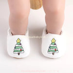 Pantufinha de Bebê Temática Árvore de Natal Bordada - Boutique Baby Kids 
