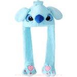 Gorro Stitch interativo azul claro com patinhas em formato de coração e orelhas caídas - Boutique Baby Kids