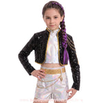 Jaqueta Infantil Guerreiras do K-pop Rumi com Paetês e Correntes - Boutique Baby Kids