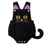 Jardineira Bebê Gatinho da Meia-Noite para Halloween - Boutique Baby Kids