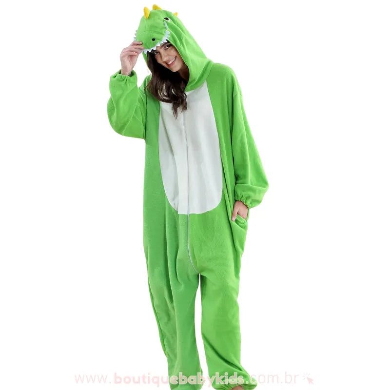 Macacão Adulto Temático Dino Brincalhão