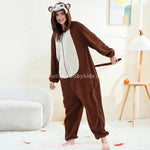 Macacão Kigurumi de Adulto Fantasia de Macaquinho Marrom - Boutique Baby Kids