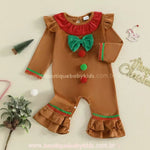 Macacão Bebê Temático Biscoitinho de Gengibre Natalino - Boutique Baby Kids