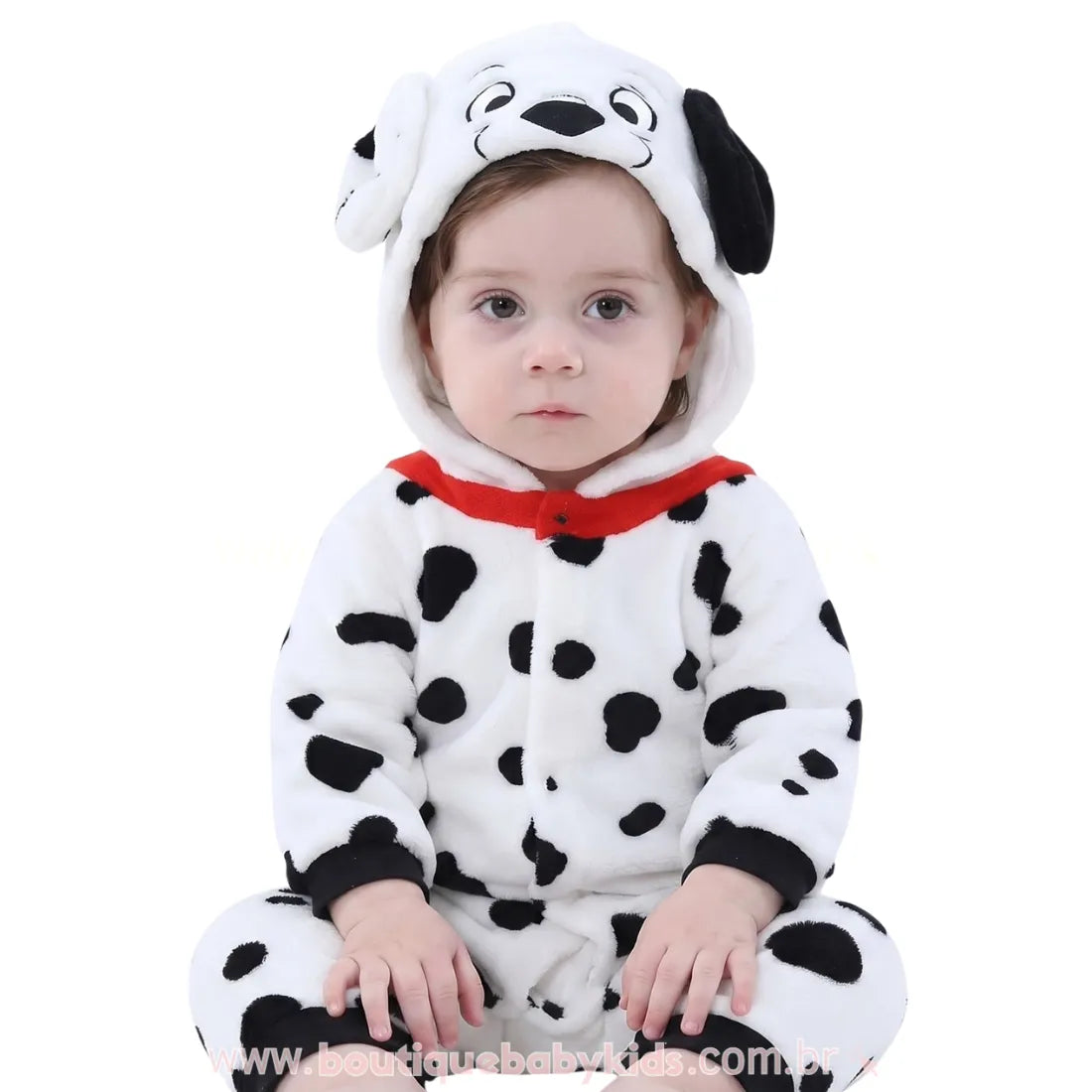 Macacão Bebê Fantasia de Cachorrinho 101 Dálmatas - Boutique Baby Kids