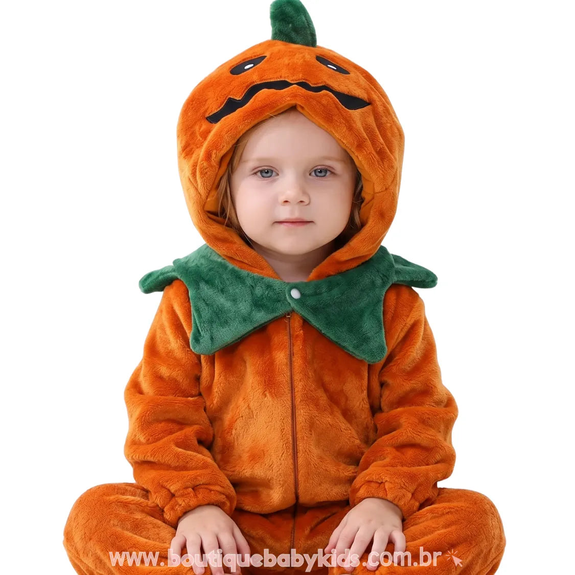 Macacão Bebê Fantasia Abóborinha do Halloween - Boutique Baby Kids
