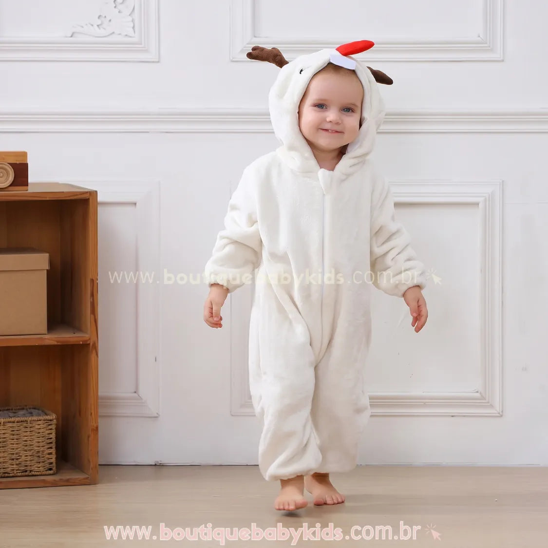Macacão Bebê Fantasia de Bonequinho de Neve - Boutique Baby Kids