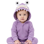 Macacão Bebê Fantasia Boo Monstros S.A. com Capuz Temático Lilás - Boutique Baby Kids