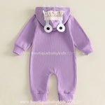 Macacão Bebê Fantasia Boo Monstros S.A. com Capuz Temático Lilás - Boutique Baby Kids
