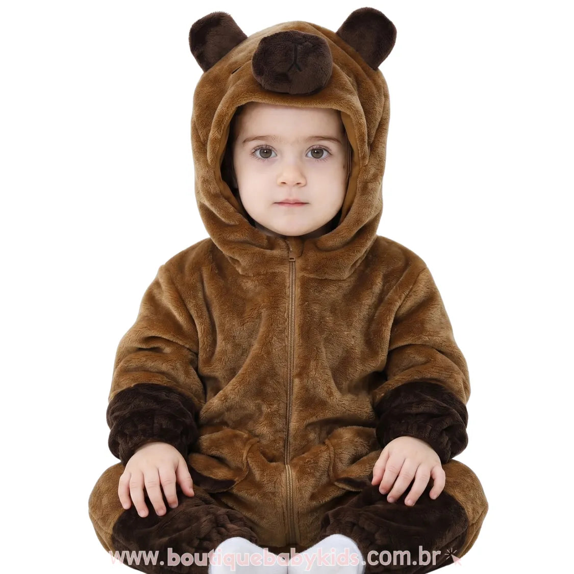 Macacão Bebê Fantasia Bichinho Capivara - Boutique Baby Kids