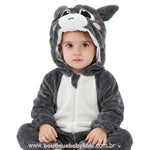 Macacão Bebê Fantasia de Bichinho Chinchila - Boutique Baby Kids