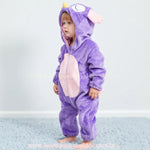 Macacão Bebê Fantasia Coruja Lilás - Boutique Baby Kids