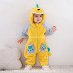 Macacão Bebê Fantasia Bichinho Dinossauro Amarelo - Boutique Baby Kids 