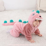Macacão Bebê Fantasia Bichinho Dinossaura Rosa - Boutique Baby Kids 