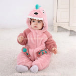 Macacão Bebê Fantasia Bichinho Dinossaura Rosa - Boutique Baby Kids 