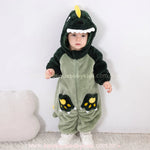 Macacão Bebê Fantasia Bichinho Dinossauro Verde - Boutique Baby Kids 