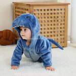 Macacão Bebê Fantasia Bichinho Dinossauro Azul - Boutique Baby Kids