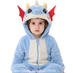 Macacão Bebê Fantasia de Bichinho Dragãozinho Azul - Boutique Baby Kids