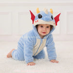Macacão Bebê Fantasia de Bichinho Dragãozinho Azul - Boutique Baby Kids