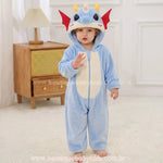 Macacão Bebê Fantasia de Bichinho Dragãozinho Azul - Boutique Baby Kids