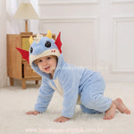 Macacão Bebê Fantasia de Bichinho Dragãozinho Azul - Boutique Baby Kids
