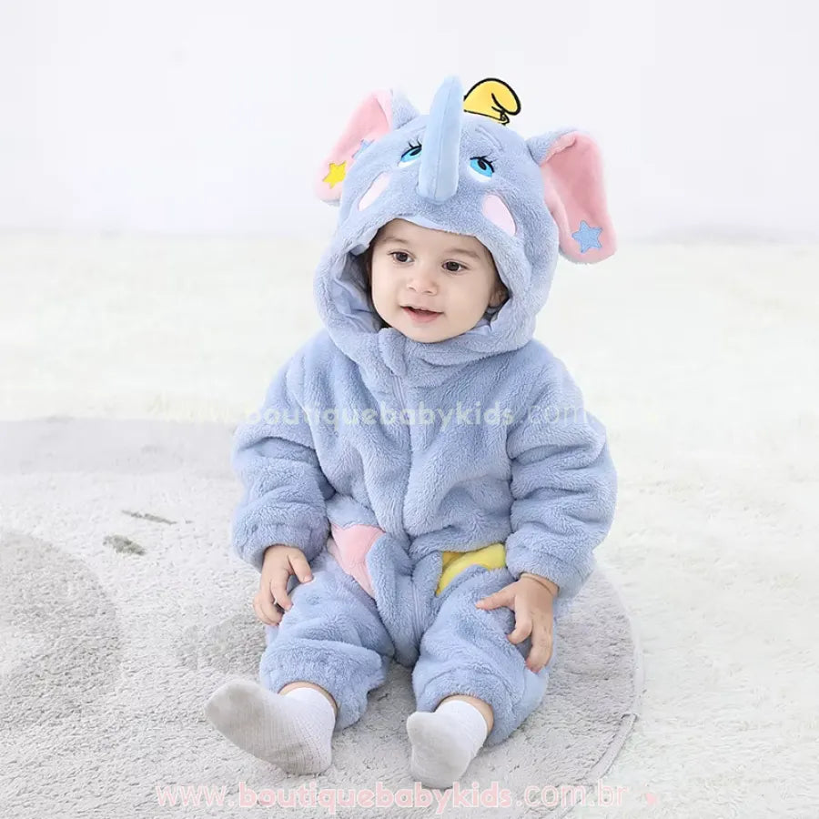 Macacão Bebê Fantasia Disney Elefante Dumbo - Boutique Baby Kids