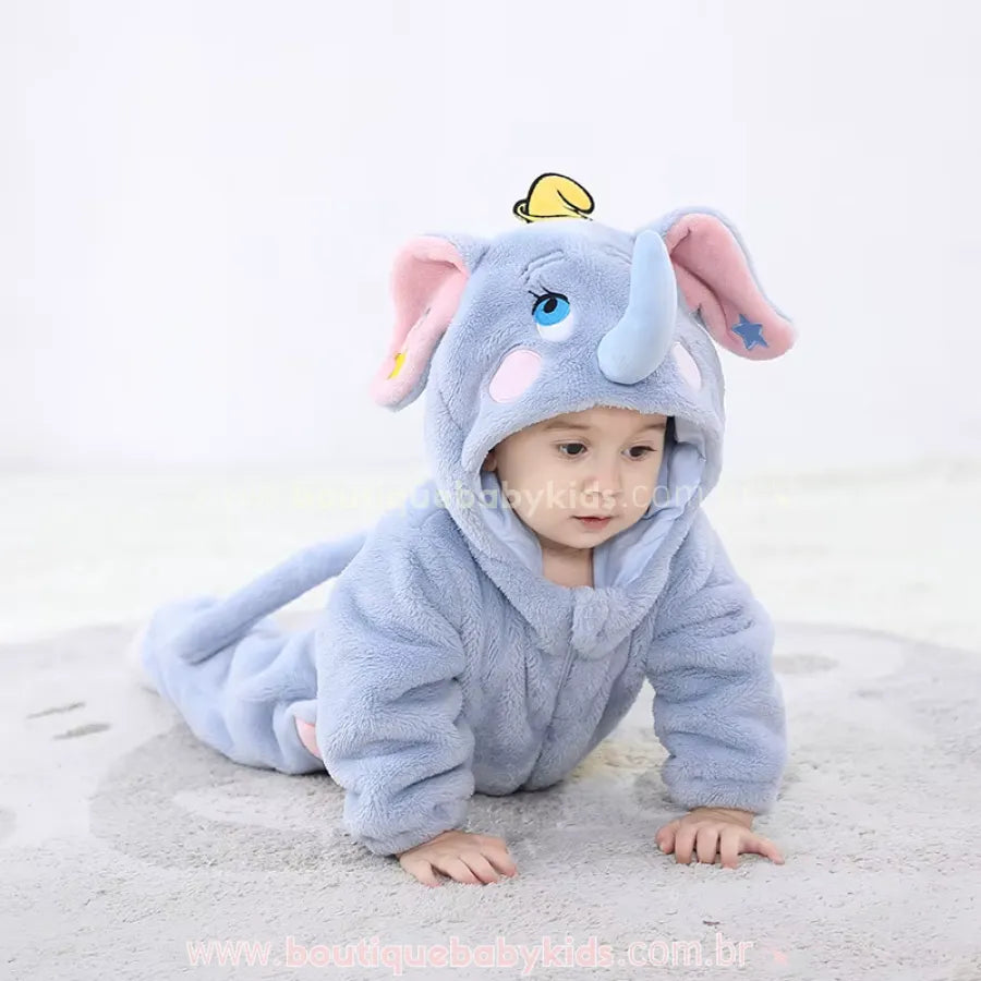 Macacão Bebê Fantasia Disney Elefante Dumbo - Boutique Baby Kids