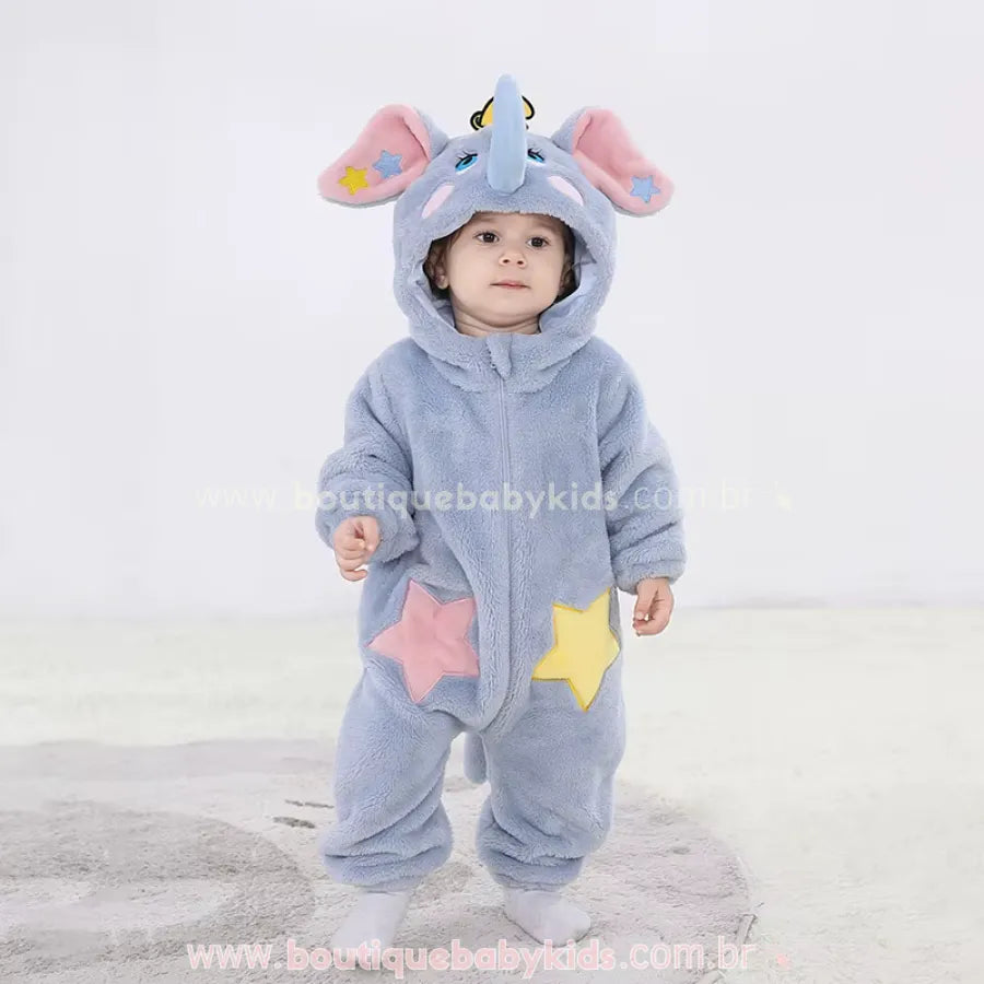 Macacão Bebê Fantasia Disney Elefante Dumbo - Boutique Baby Kids