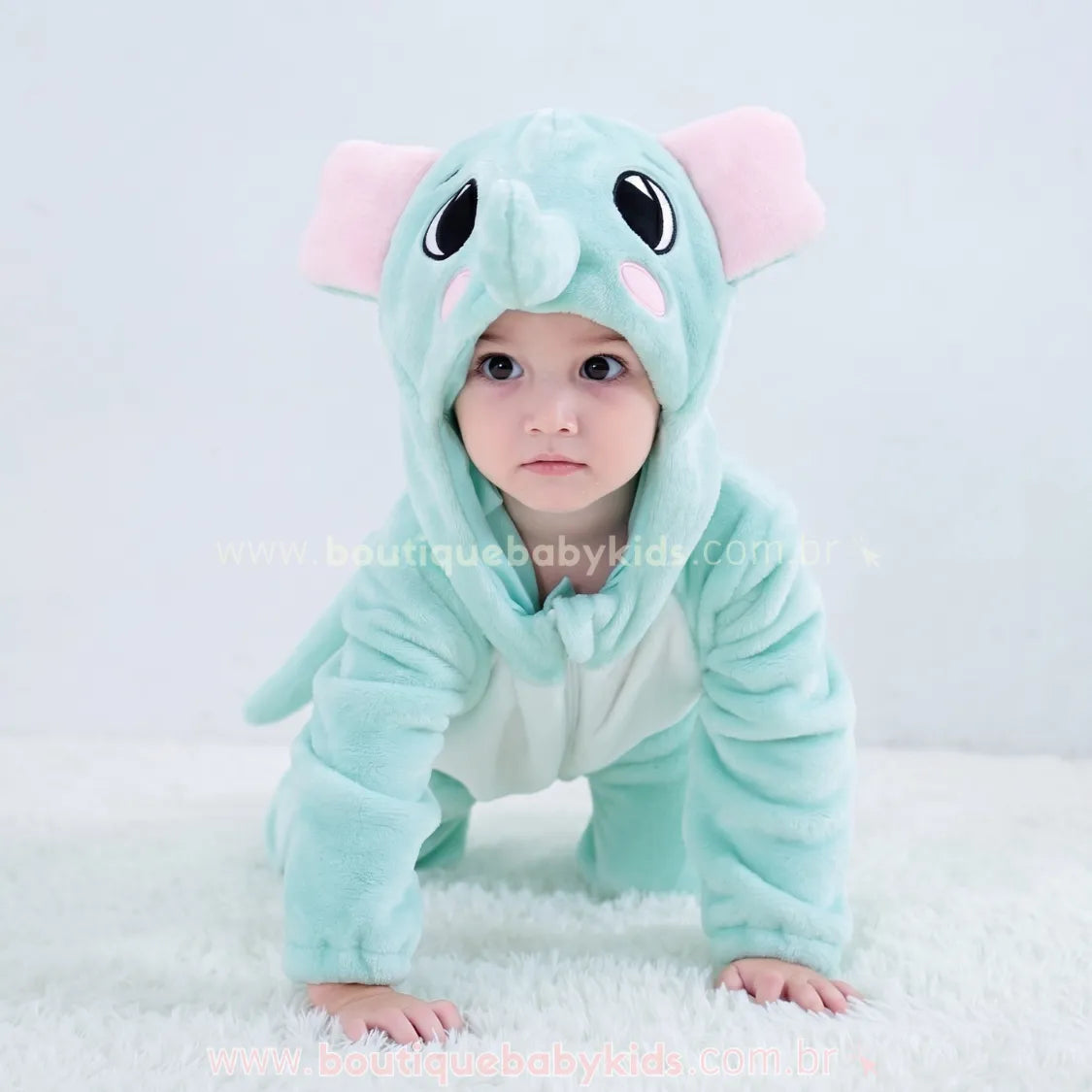 Macacão Bebê Fantasia Bichinho Elefantinho Fofuxo - Boutique Baby Kids